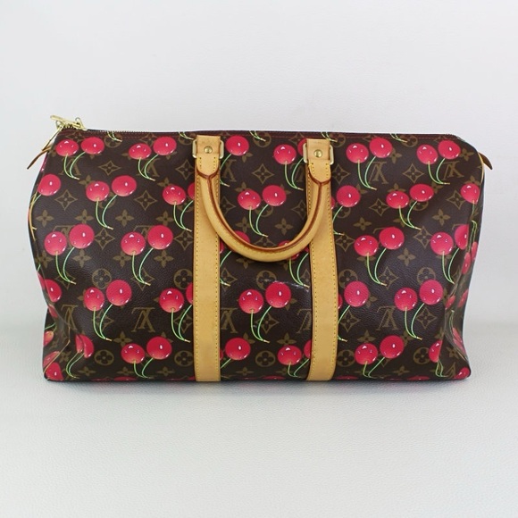RARE Louis Vuitton Takashi Murakami Cerise Cherry Keepall 45 Travel Bag - Picture 1 of 8